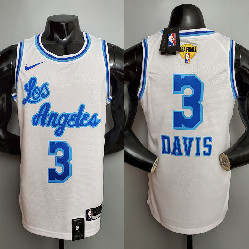 Retro night DAVIS #3 Lakers White NBA jersey Size XS-XXL