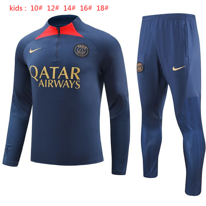23-24 Paris Kids Long Sleeve Training Suit